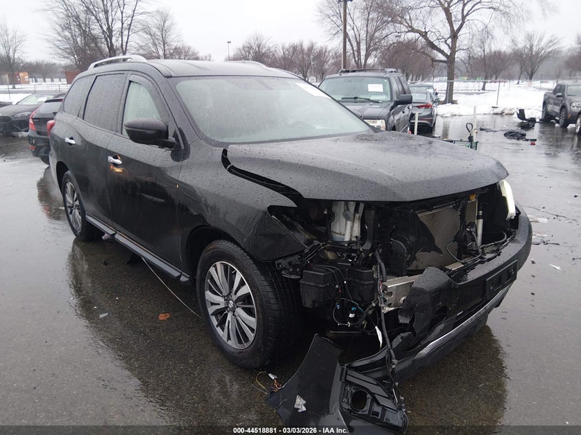 2018 Nissan Pathfinder VIN 5N1DR2MM5JC642905 IAAI salvage auction — FRONT END, Salvage (New Jersey), sold $1,550 on 2026-07-09 (photo 1)