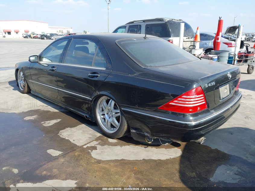 2003 Mercedes-benz S-klasse VIN WDBNG70JX3A374972 IAAI salvage auction — LEFT REAR, Original (Texas), sold $525 on 2026-07-07 (photo 3)