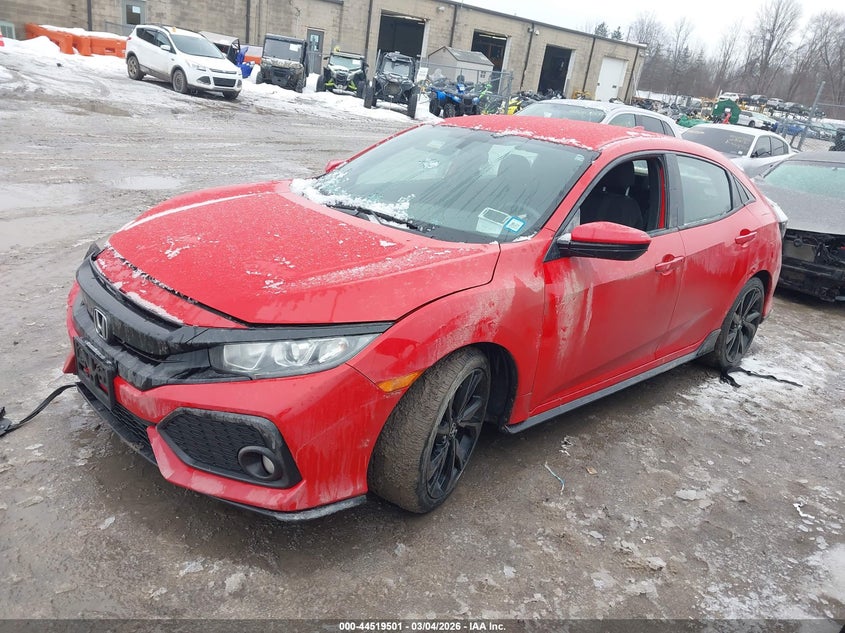 2018 Honda Civic VIN SHHFK7H46JU421937 IAAI salvage auction — RIGHT FRONT, Mv-907A (New York), sold $4,250 on 2026-09-11 (photo 2)