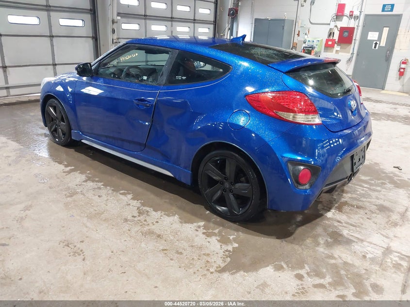 2014 Hyundai Veloster VIN KMHTC6AE9EU185873 IAAI salvage auction — SIDE, Clear (Indiana), sold $1,250 on 2026-07-12 (photo 3)