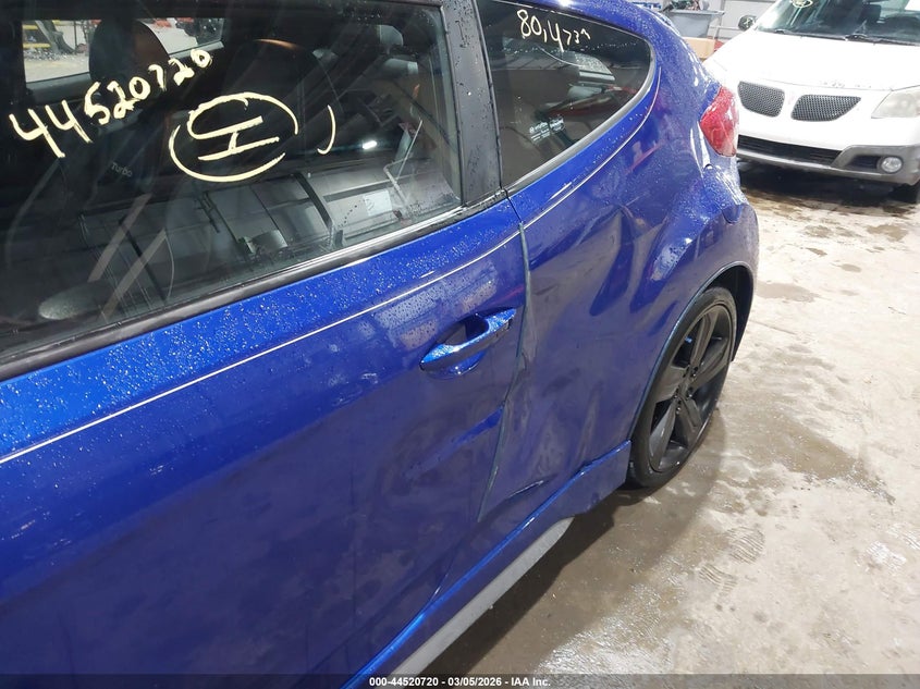 2014 Hyundai Veloster VIN KMHTC6AE9EU185873 IAAI salvage auction — SIDE, Clear (Indiana), sold $1,250 on 2026-07-12 (photo 6)