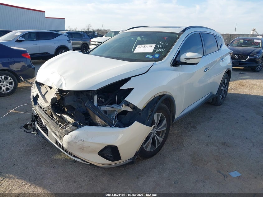2019 Nissan Murano VIN 5N1AZ2MJ6KN157400 IAAI salvage auction — FRONT END, Salvage Title, sold $1,850 on 2026-07-31 (photo 2)