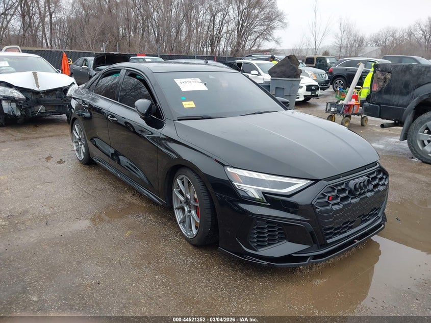 2024 Audi S3 VIN WAUH3DGY8RA042479 IAAI salvage auction — LEFT SIDE, Salvage (Kansas), sold $18,800 on 2026-07-08 (photo 1)