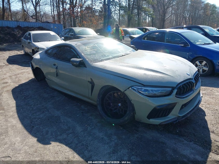 2020 BMW M8 VIN WBSAE0C04LBM08407 IAAI salvage auction — FRONT END, Salvage Title, sold $21,100 on 2026-07-10 (photo 1)