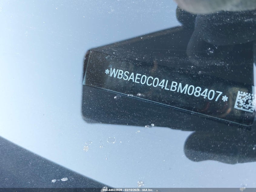 2020 BMW M8 VIN WBSAE0C04LBM08407 IAAI salvage auction — FRONT END, Salvage Title, sold $21,100 on 2026-07-10 (photo 9)