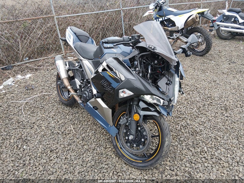 2023 Kawasaki Ex400 VIN JKAEXKG12PDAS2335 IAAI salvage auction — FRONT END, Other, sold $475 on 2026-07-27 (photo 1)