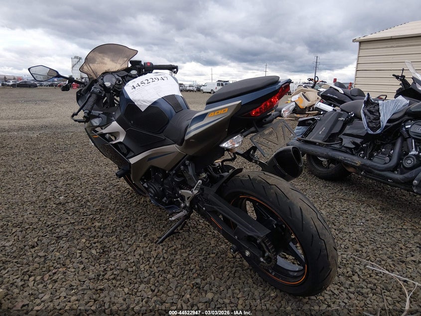 2023 Kawasaki Ex400 VIN JKAEXKG12PDAS2335 IAAI salvage auction — FRONT END, Other, sold $475 on 2026-07-27 (photo 3)