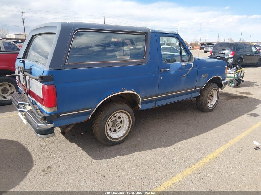 1988 Ford Bronco VIN 1FMEU15N9JLA02068 IAAI salvage auction — MECHANICAL, Bill Of Sale (Colorado), sold $750 on 2026-07-07 (photo 4)
