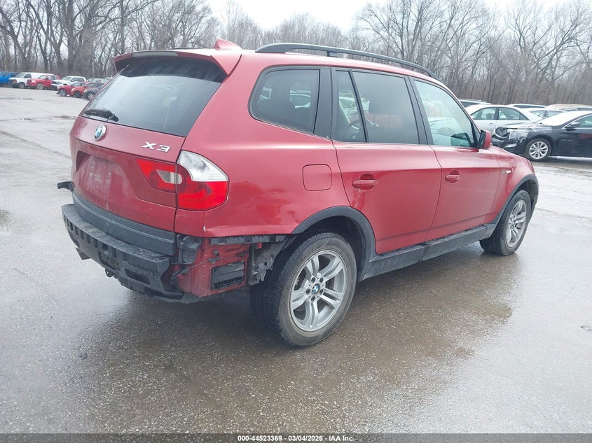 2005 BMW X3 VIN WBXPA93445WD16753 IAAI salvage auction — REAR END, Salvage (Kansas), sold $900 on 2026-07-22 (photo 4)