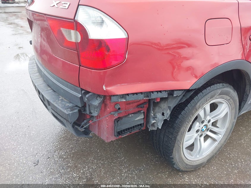 2005 BMW X3 VIN WBXPA93445WD16753 IAAI salvage auction — REAR END, Salvage (Kansas), sold $900 on 2026-07-22 (photo 6)