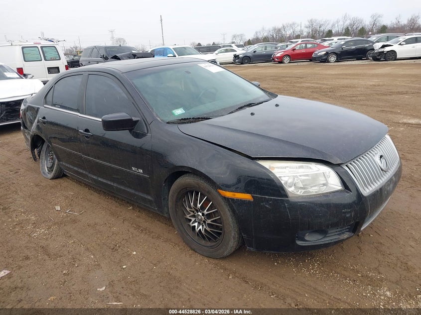 2008 Mercury Milan VIN 3MEHM08168R630894 IAAI salvage auction — LEFT REAR, Salvage (Illinois), sold $250 on 2026-07-08 (photo 1)