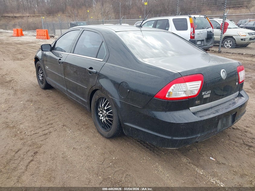 2008 Mercury Milan VIN 3MEHM08168R630894 IAAI salvage auction — LEFT REAR, Salvage (Illinois), sold $250 on 2026-07-08 (photo 3)