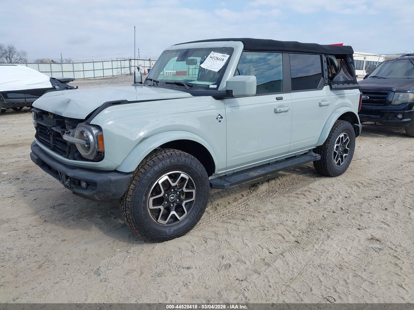 2021 Ford Bronco VIN 1FMDE5DH4MLA61268 IAAI salvage auction — FRONT END, Salvage Title, sold $15,500 on 2026-09-20 (photo 2)