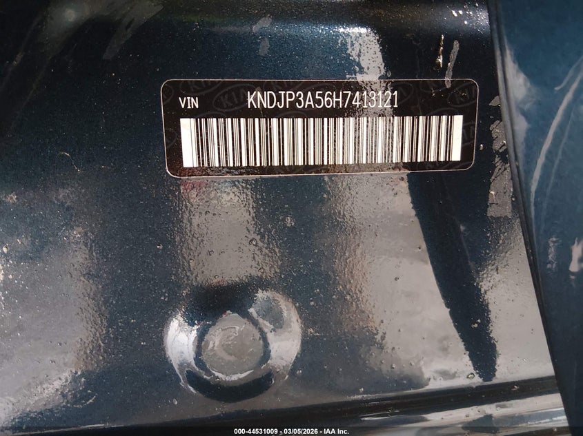 2017 Kia Soul VIN KNDJP3A56H7413121 IAAI salvage auction — FRONT END, Salvage Title, sold $1,575 on 2026-07-09 (photo 9)
