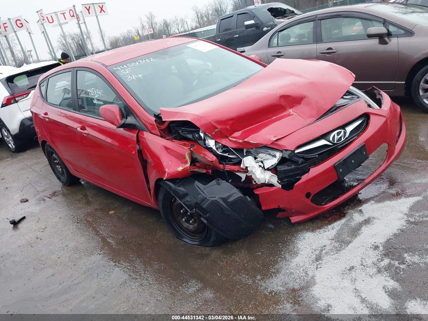 2013 Hyundai Accent VIN KMHCT5AE3DU128805 IAAI salvage auction — FRONT END, Salvage - Greater Than 75% (Maryland), sold $300 on 2026-07-09 (photo 1)