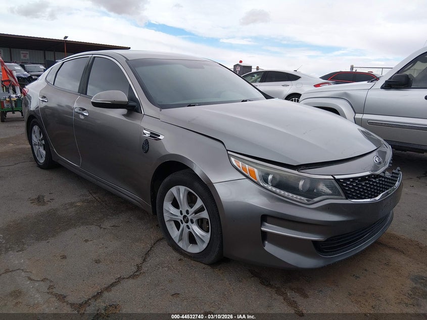 2016 Kia Optima VIN 5XXGU4L39GG046998 IAAI salvage auction — FRONT END, Salvage Title, sold $1,500 on 2026-07-15 (photo 1)