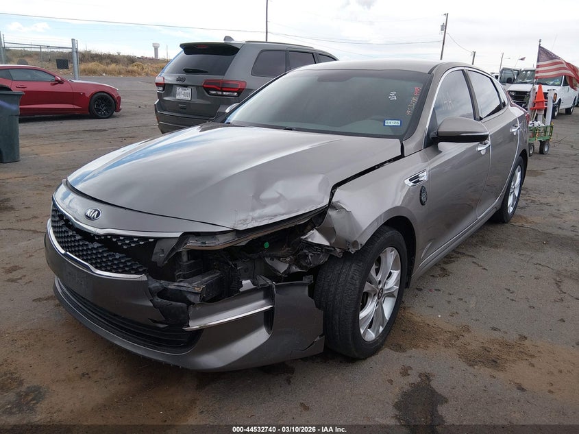 2016 Kia Optima VIN 5XXGU4L39GG046998 IAAI salvage auction — FRONT END, Salvage Title, sold $1,500 on 2026-07-15 (photo 2)