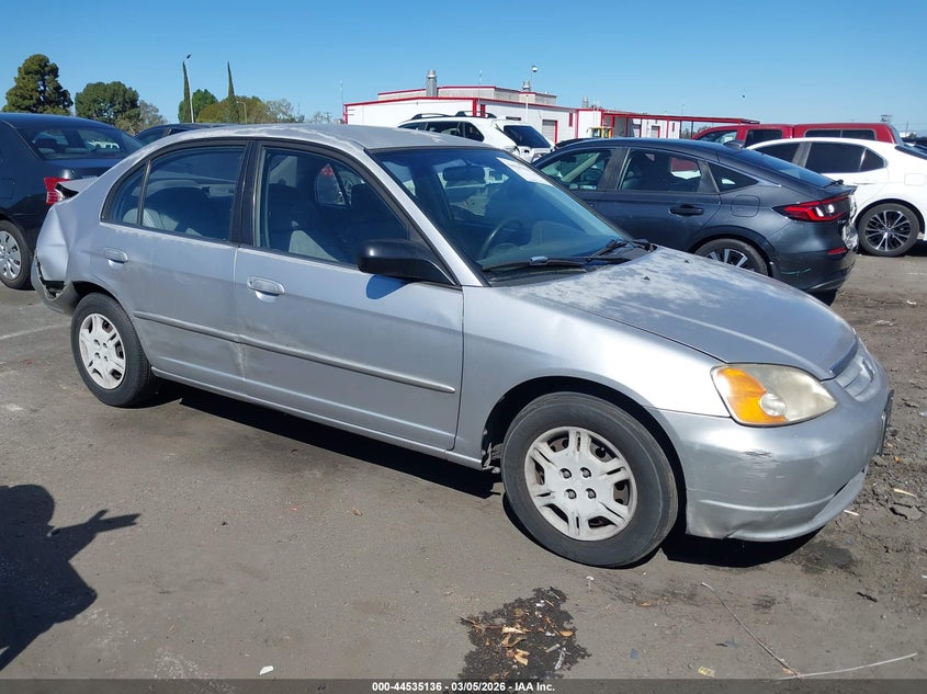 2002 Honda Civic VIN JHMES16522S001570 IAAI salvage auction — REAR END, Salvage (California), sold $450 on 2026-07-16 (photo 1)