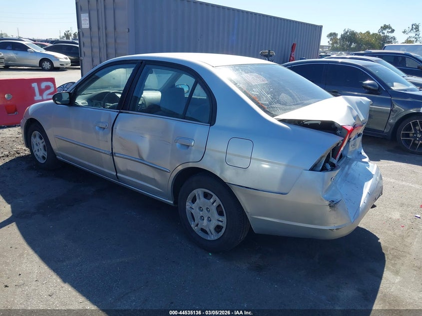 2002 Honda Civic VIN JHMES16522S001570 IAAI salvage auction — REAR END, Salvage (California), sold $450 on 2026-07-16 (photo 3)