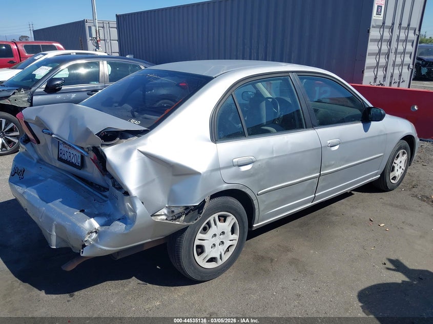 2002 Honda Civic VIN JHMES16522S001570 IAAI salvage auction — REAR END, Salvage (California), sold $450 on 2026-07-16 (photo 4)