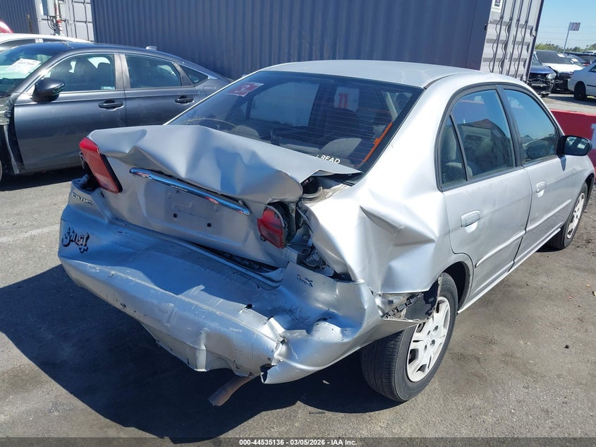 2002 Honda Civic VIN JHMES16522S001570 IAAI salvage auction — REAR END, Salvage (California), sold $450 on 2026-07-16 (photo 6)
