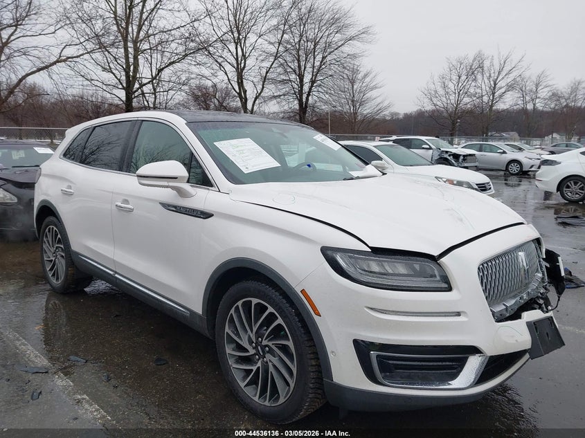 2019 Lincoln Nautilus VIN 2LMPJ8L95KBL16838 IAAI salvage auction — FRONT END, Salvage (New Jersey), sold $2,450 on 2026-07-09 (photo 1)