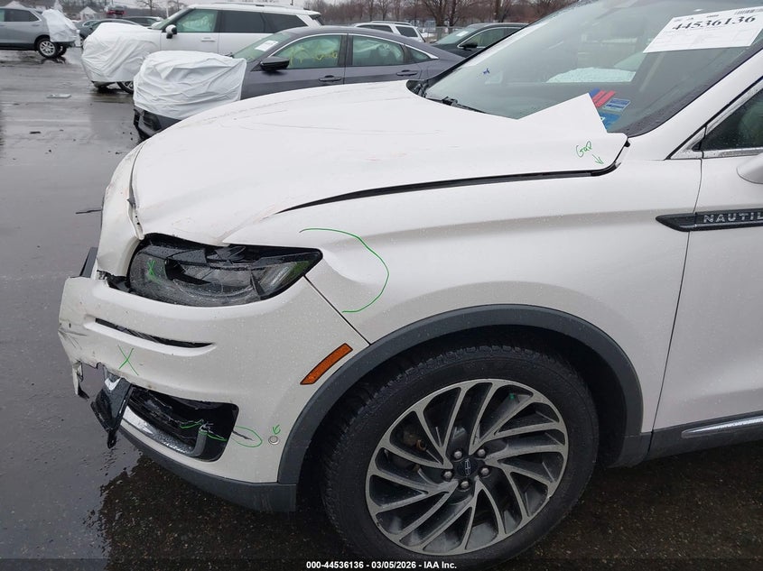 2019 Lincoln Nautilus VIN 2LMPJ8L95KBL16838 IAAI salvage auction — FRONT END, Salvage (New Jersey), sold $2,450 on 2026-07-09 (photo 6)