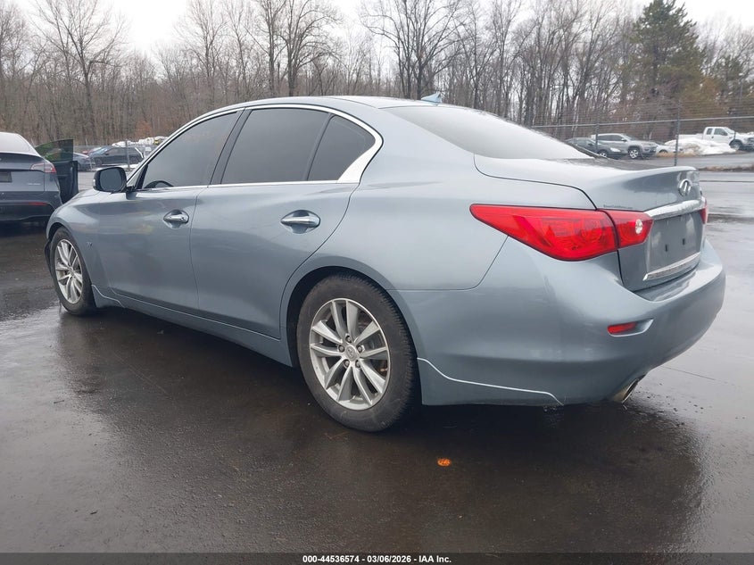2014 Infiniti Q50 VIN JN1BV7AP8EM674558 IAAI salvage auction — FRONT END, Salvage Title, sold $1,550 on 2026-07-09 (photo 3)