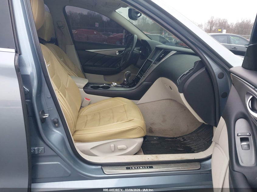 2014 Infiniti Q50 VIN JN1BV7AP8EM674558 IAAI salvage auction — FRONT END, Salvage Title, sold $1,550 on 2026-07-09 (photo 5)
