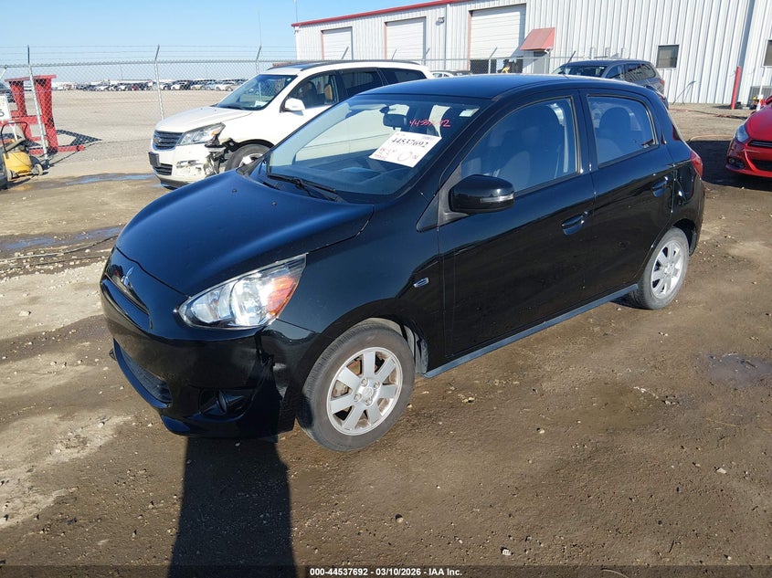 2015 Mitsubishi Mirage VIN ML32A4HJ5FH054952 IAAI salvage auction — HAIL, Clear (Kansas), sold $1,050 on 2026-07-08 (photo 2)