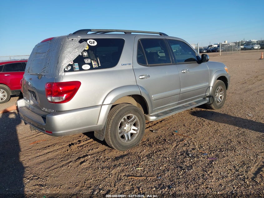2007 Toyota Sequoia VIN 5TDBT48A77S288630 IAAI salvage auction — ALL OVER, Original (Texas), sold $1,350 on 2026-07-29 (photo 4)