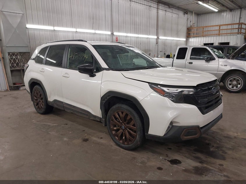 2025 Subaru Forester VIN JF2SLDHC4SH515210 IAAI salvage auction — LEFT REAR, Salvage (Minnesota), sold $7,650 on 2026-07-28 (photo 1)
