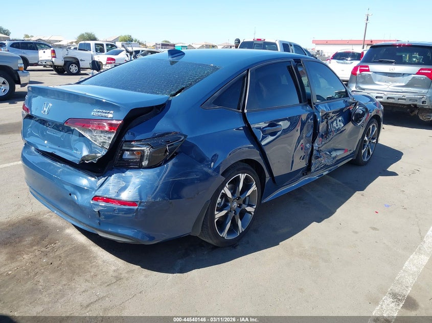 2025 Honda Civic VIN 2HGFE4F80SH329457 IAAI salvage auction — SIDE, Salvage Title, sold $9,200 on 2026-08-25 (photo 4)