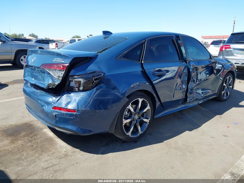 2025 Honda Civic VIN 2HGFE4F80SH329457 IAAI salvage auction — SIDE, Salvage Title, sold $9,200 on 2026-08-25 (photo 6)