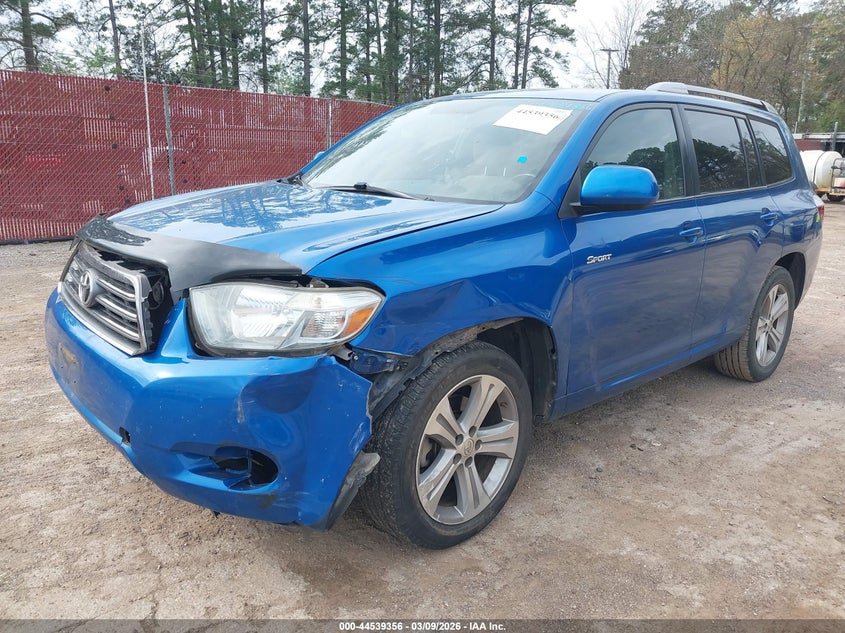 2008 Toyota Highlander VIN JTEDS43A282047887 IAAI salvage auction — LEFT FRONT, Original (Texas), sold $2,675 on 2026-07-16 (photo 2)