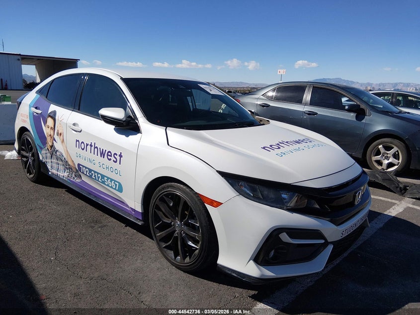 2021 Honda Civic VIN SHHFK7H42MU219617 IAAI salvage auction — LEFT SIDE, Salvage Title, sold $5,200 on 2026-07-10 (photo 1)