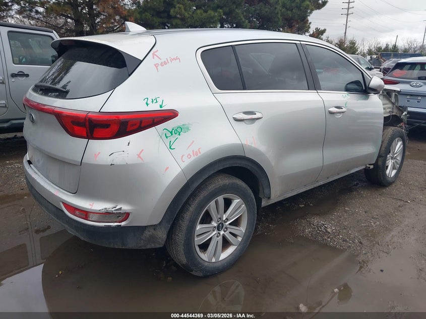 2019 Kia Sportage VIN KNDPMCAC6K7628040 IAAI salvage auction — FRONT & REAR, Salvage (Indiana), sold $2,650 on 2026-07-08 (photo 4)