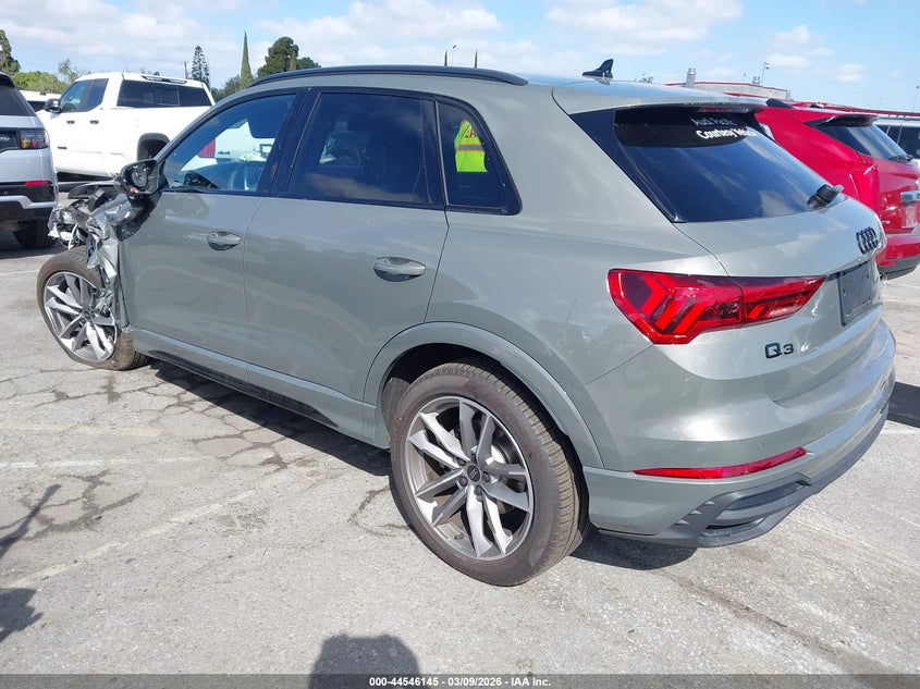 2025 Audi Q3 VIN WA1DECF31S1098288 IAAI salvage auction — LEFT FRONT, Salvage Title, sold $12,900 on 2026-07-30 (photo 3)