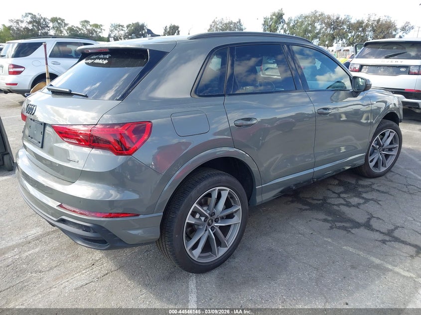 2025 Audi Q3 VIN WA1DECF31S1098288 IAAI salvage auction — LEFT FRONT, Salvage Title, sold $12,900 on 2026-07-30 (photo 4)