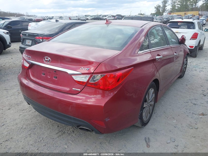 2014 Hyundai Sonata VIN 5NPEC4AB1EH943724 IAAI salvage auction — FRONT END, Salvage Title, sold $575 on 2026-07-14 (photo 4)
