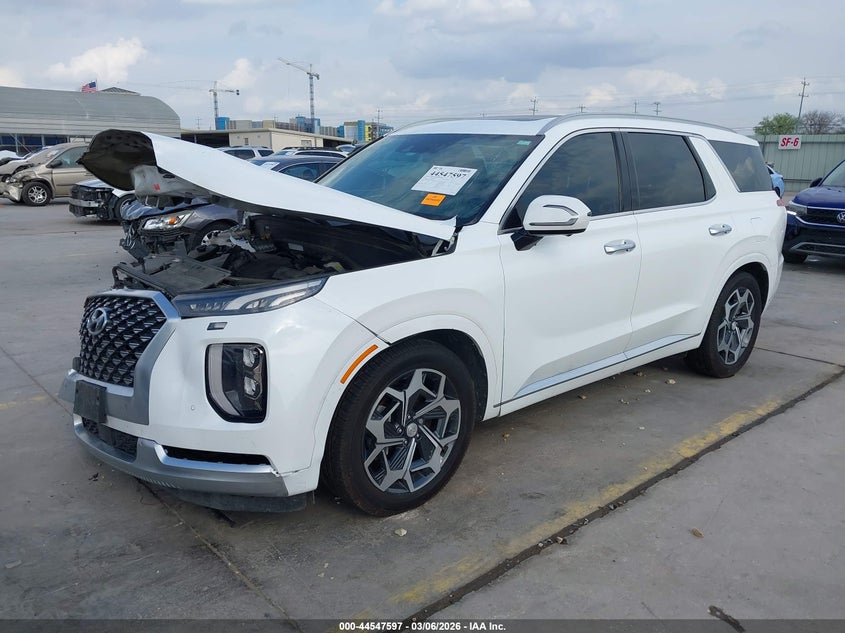 2021 Hyundai Palisade VIN KM8R74HE2MU268570 IAAI salvage auction — FRONT END, Salvage Title, sold $2,000 on 2026-07-29 (photo 2)