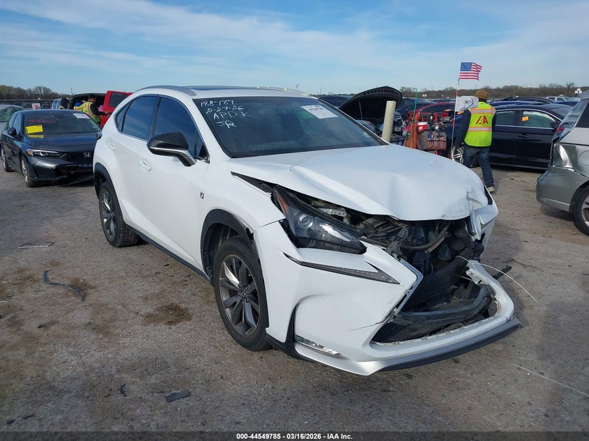 2017 Lexus Nx VIN JTJYARBZ8H2081925 IAAI salvage auction — FRONT END, Original (Texas), sold $7,000 on 2026-07-28 (photo 1)