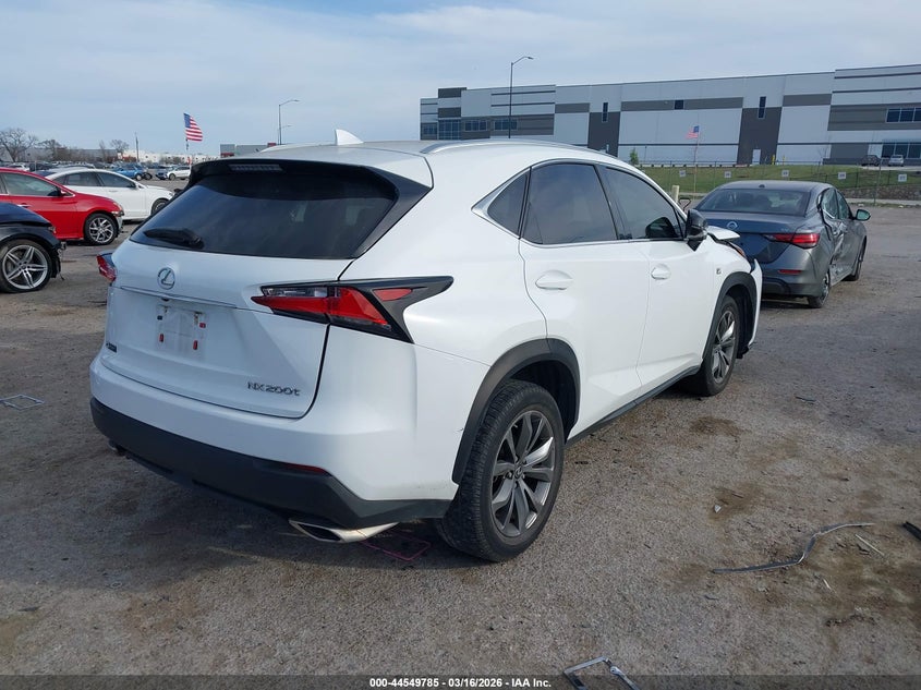 2017 Lexus Nx VIN JTJYARBZ8H2081925 IAAI salvage auction — FRONT END, Original (Texas), sold $7,000 on 2026-07-28 (photo 4)