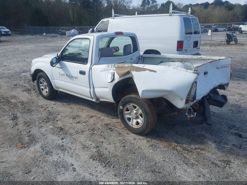2001 Toyota Tacoma VIN 5TENL42N91Z722548 IAAI salvage auction — REAR END, Salvage (Georgia), sold $1,800 on 2026-07-31 (photo 3)