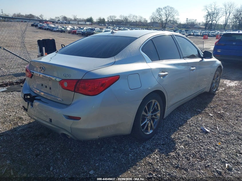 2017 Infiniti Q50 VIN JN1EV7AP3HM742881 IAAI salvage auction — FRONT END, Salvage (Kentucky), sold $2,400 on 2026-07-15 (photo 4)
