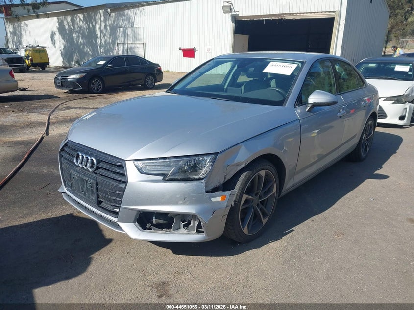 2019 Audi A4 VIN WAUGMAF41KA112836 IAAI salvage auction — LEFT FRONT, Salvage (California), sold $5,800 on 2026-07-28 (photo 2)