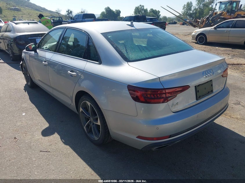 2019 Audi A4 VIN WAUGMAF41KA112836 IAAI salvage auction — LEFT FRONT, Salvage (California), sold $5,800 on 2026-07-28 (photo 3)