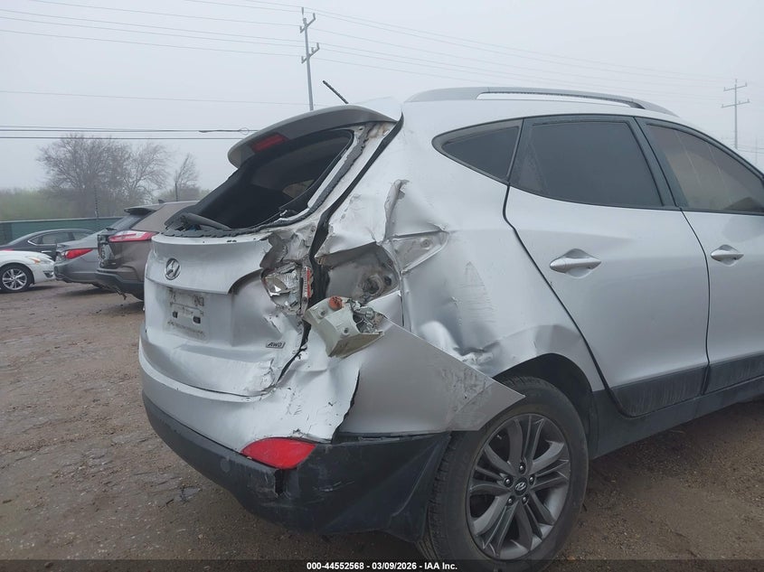 2014 Hyundai Tucson VIN KM8JUCAG5EU826599 IAAI salvage auction — RIGHT REAR, Original (Texas), sold $700 on 2026-07-29 (photo 6)