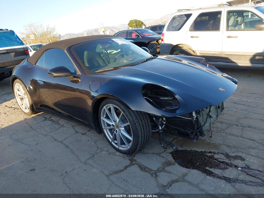 2021 Porsche 911 VIN WP0CA2A93MS239717 IAAI salvage auction — Front End, Salvage (California), sold $43,300 on 2026-04-15 (photo 1)