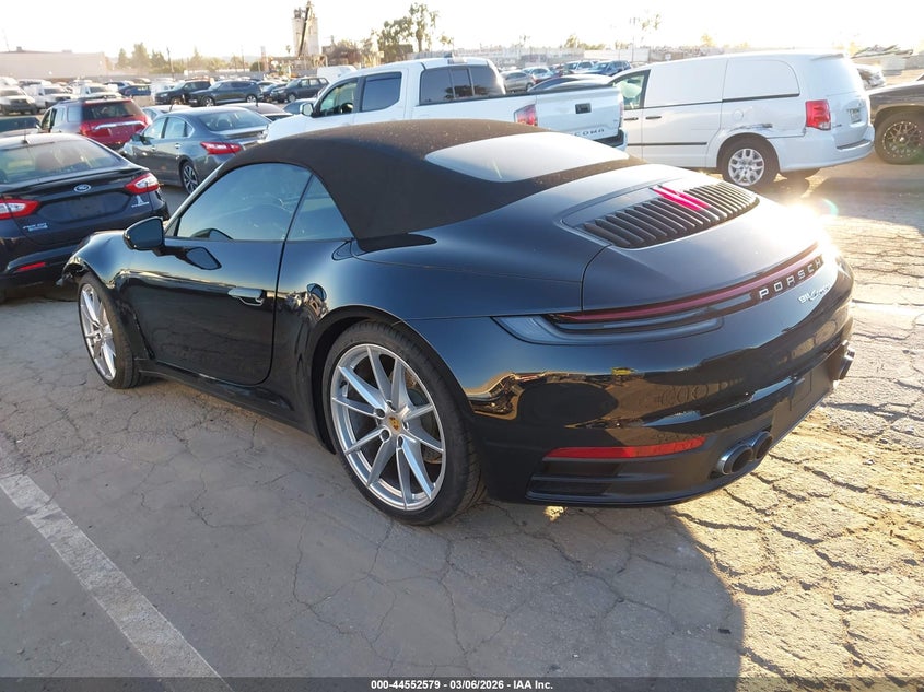 2021 Porsche 911 VIN WP0CA2A93MS239717 IAAI salvage auction — Front End, Salvage (California), sold $43,300 on 2026-04-15 (photo 3)